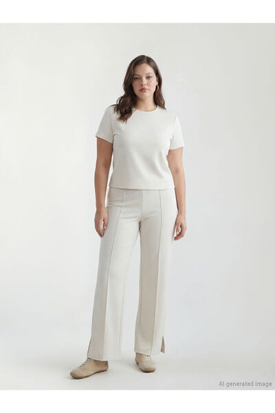 LC Waikiki Slim Fit Leg Slit Women's Trousers