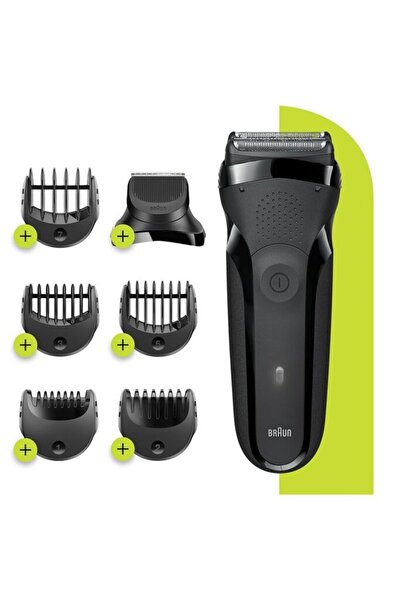 Braun Seria 3 300 BT Shave&Style, Acumulator, Autonomie 30 min, Wet&Dry Negru