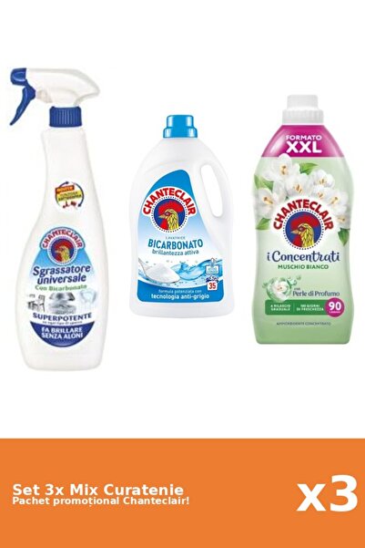 Chanteclair Set 3 Mix Curatenie Chanteclair: Bicarbonat, Mosc Alb