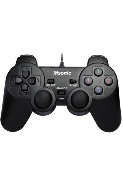 Vakoss MSONIC Joypad cu interfaЕЈДѓ USB, funcИ›ia de vibraИ›ii MN3329BK
