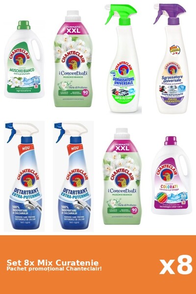 Chanteclair Set 8 Mix Curatenie Chanteclair: Lamaie, Color, Puternic, Mosc Alb