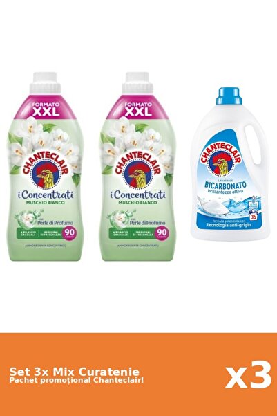 Chanteclair Set 3 Mix Curatenie Chanteclair: Bicarbonat, Mosc Alb