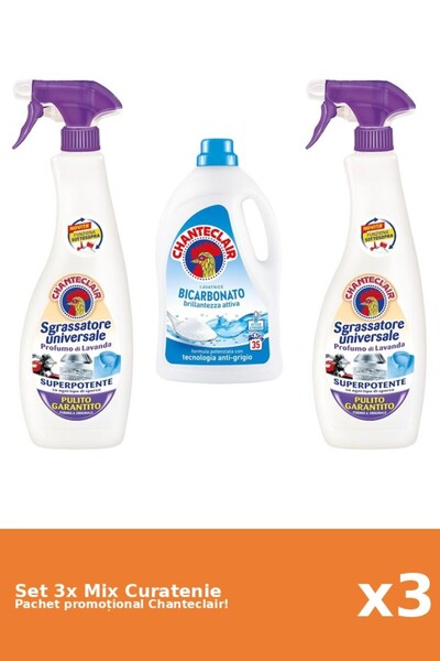 Chanteclair Set 3 Mix Curatenie Chanteclair: Bicarbonat, Lavanda, Mosc Alb