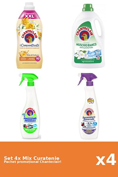 Chanteclair Set 4 Mix Curatenie Chanteclair: Lamaie, Portocale, Mosc Alb