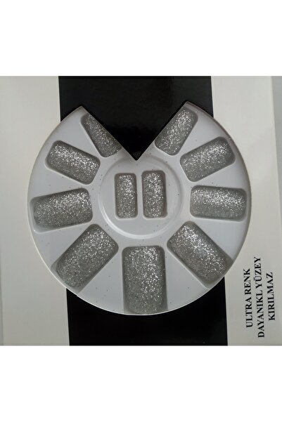 KARANFİL KOZMETİK Ocean Smart Simli Gri Takma Tırnak kKAsu740-2