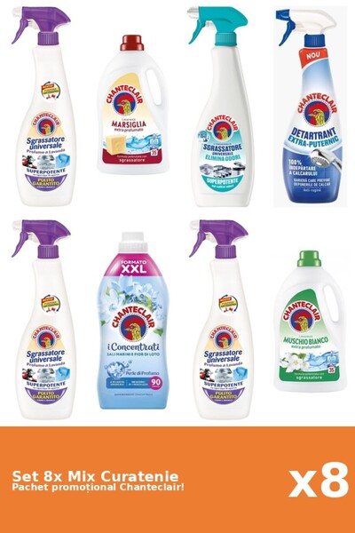 Chanteclair Set 8 Mix Curatenie Chanteclair: Lotus, Puternic, Mosc Alb, Marsi...