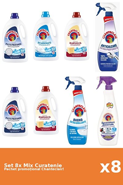 Chanteclair Set 8 Mix Curatenie Chanteclair: Bicarbonat, Clasic, Parfumat, Mo...