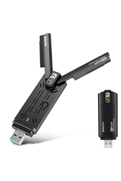 fenvi Adaptor USB WiFi 7 Tri-Band 6G/5G/2.4G MLO WPA3 de mare viteză BE6500