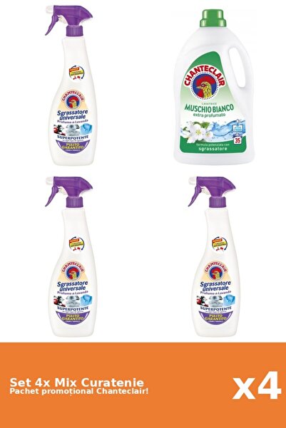 Chanteclair Set 4 Mix Curatenie Chanteclair: Lavanda, Mosc Alb