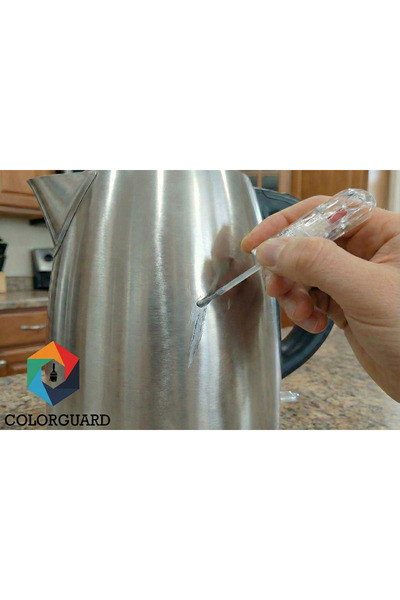 COLORGUARD Metallic Silver Gray Metal and Furniture 2 in 1 Special Design Bottle Touch-Up Paint with Needle and Brush