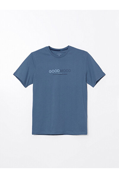 LC Waikiki Top de pijama pentru bărbați, din bumbac pieptănat, imprimat, cu g...