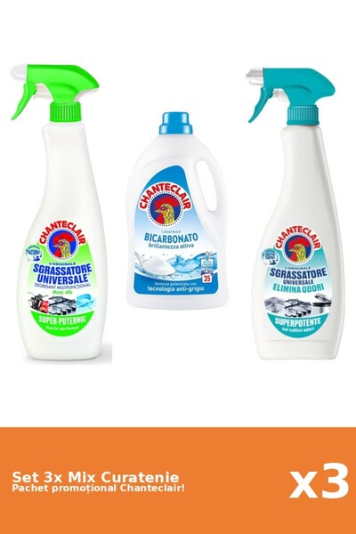 Chanteclair Set 3 Mix Curatenie Chanteclair: Lamaie, Bicarbonat, AntiMiros