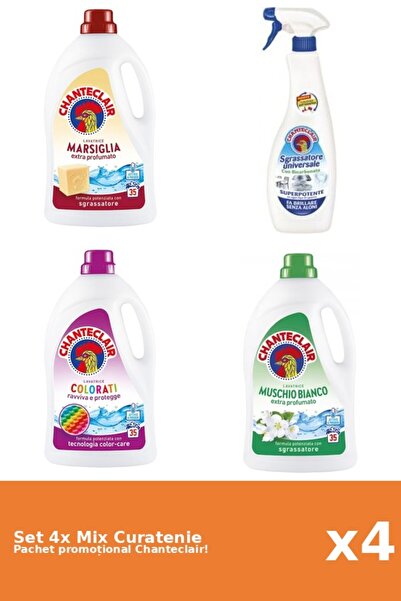 Chanteclair Set 4 Mix Curatenie Chanteclair: Bicarbonat, Marsilia, Color, Mos...