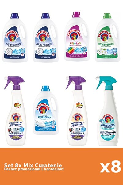 Chanteclair Set 8 Mix Curatenie Chanteclair: Bicarbonat, Clasic, Color, Mosc ...