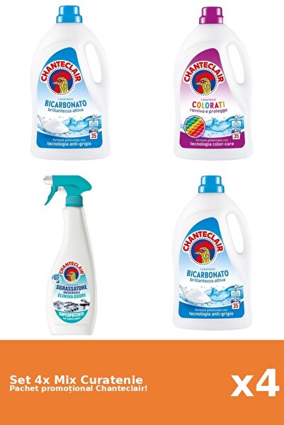 Chanteclair Set 4 Mix Curatenie Chanteclair: Bicarbonat, AntiMiros, Color