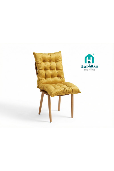 My Home جلسة ظهر مخملية تصميم مبطن مقاس 49*99