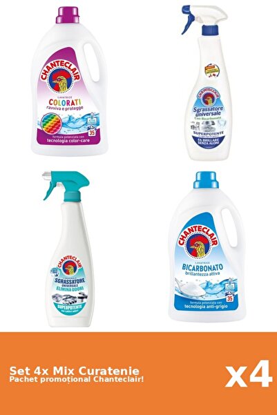 Chanteclair Set 4 Mix Curatenie Chanteclair: Bicarbonat, AntiMiros, Color