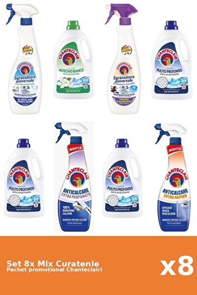 Chanteclair Set 8 Mix Curatenie Chanteclair: Bicarbonat, Clasic, Parfumat, Mo...