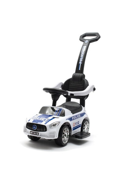 Babymix Balansoar pentru bebeluși Baby Mix POLICE alb cu sunet și bară de ghi...