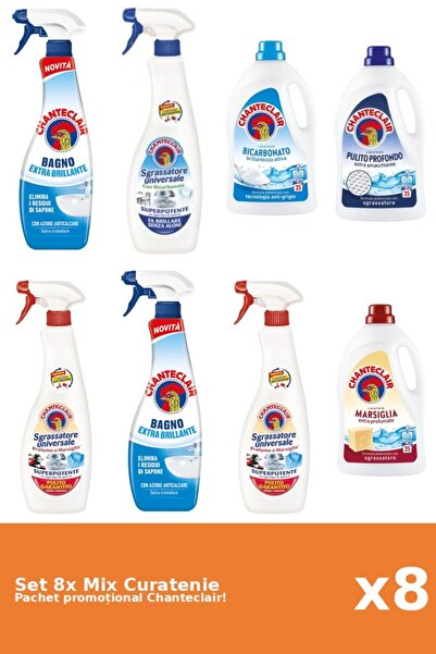 Chanteclair Set 8 Mix Curatenie Chanteclair: Bicarbonat, Clasic, Marsilia