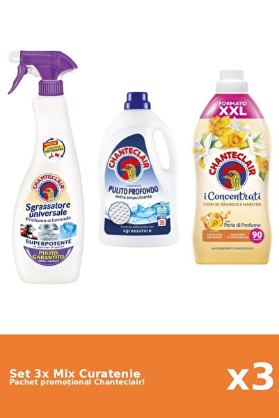 Chanteclair Set 3 Mix Curatenie Chanteclair: Clasic, Portocale, Lavanda