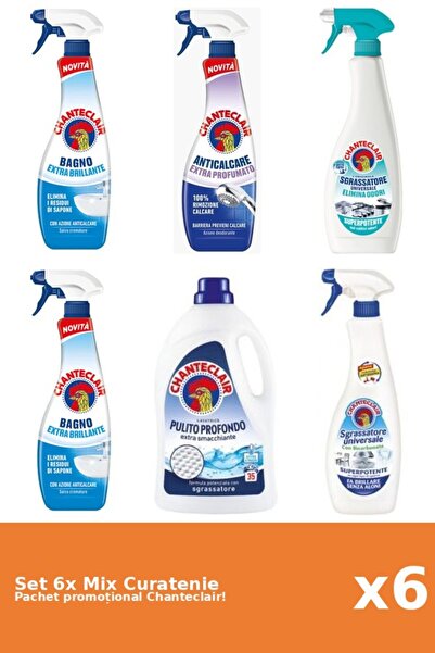 Chanteclair Set 6 Mix Curatenie Chanteclair: Bicarbonat, Clasic, AntiMiros, P...