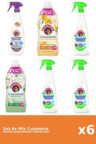 Chanteclair Set 6 Mix Curatenie Chanteclair: Lamaie, Portocale, Mosc Alb