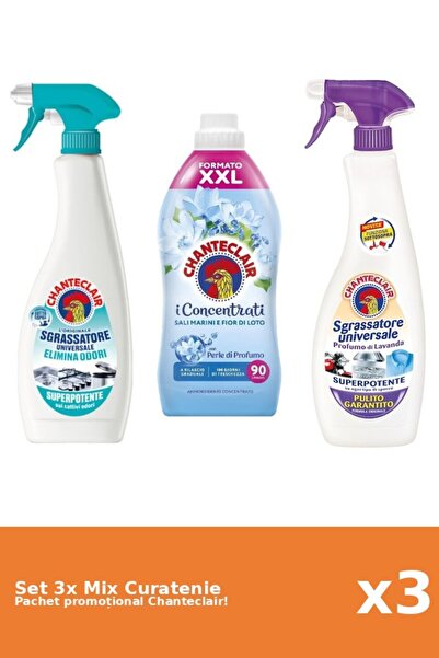 Chanteclair Set 3 Mix Curatenie Chanteclair: Lotus, AntiMiros, Lavanda