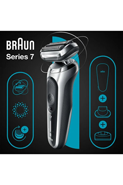 Braun Aparat de ras Wet & Dry 71-S4200cs, Argintiu/Negru