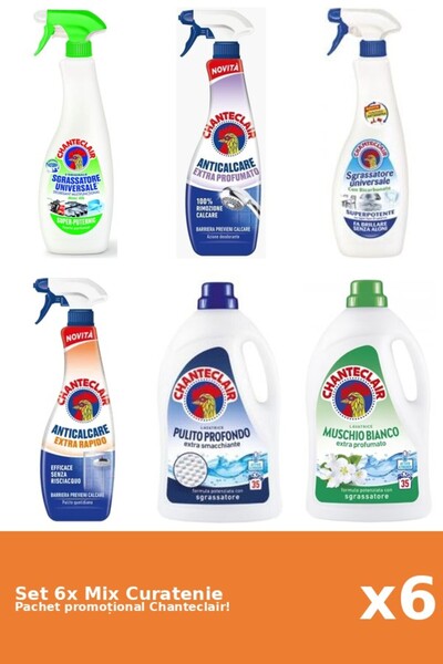 Chanteclair Set 6 Mix Curatenie Chanteclair: Lamaie, Bicarbonat, Clasic, Parf...