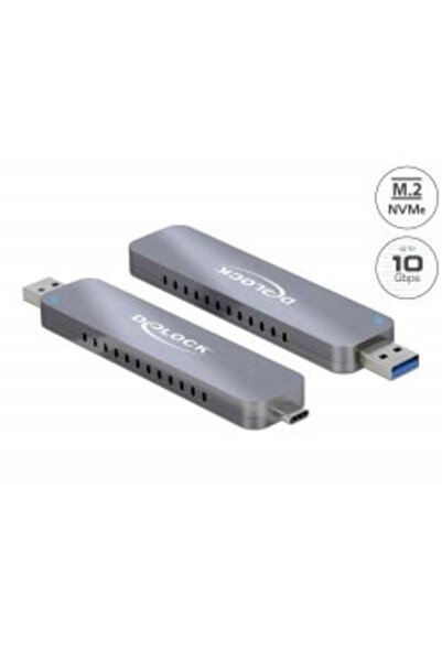 DELOCK External enclosure for M.2 NVME PCIe SSD with USB Type-C and Type-A