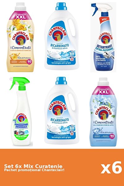 Chanteclair Set of 6 Chanteclair Cleaning Mix: Lemon, Baking Soda, Lotus, Ora...