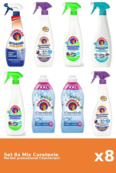 Chanteclair Set 8 Mix Curatenie Chanteclair: Lamaie, Lotus, Mosc Alb, Rapid, ...