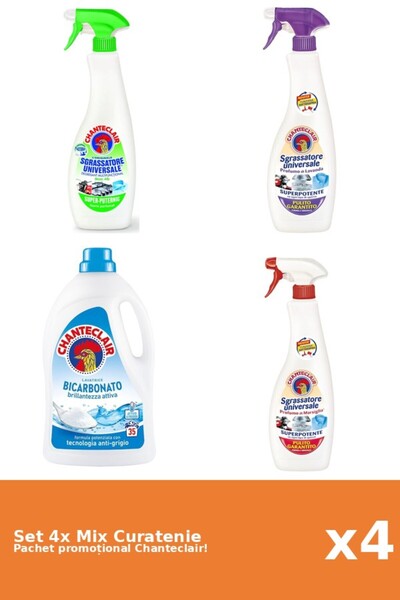 Chanteclair Set of 4 Chanteclair Cleaning Mix: Lemon, Baking Soda, Marseille,...