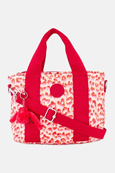 Kipling Women Animal Print Handbag With Keyring, Multicolor