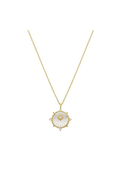 Luxenter Colier elegant ERIOK, confecționat din Argint 925 placat cu Aur galb...