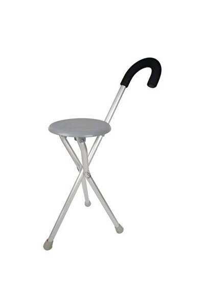 Un كرسي و عصاة 2 في 1رصاصي