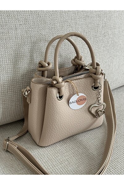 BAGLOVİS Women's Mink Mini Clutch Bag – Crisscross Straps , Double Strappy , ...