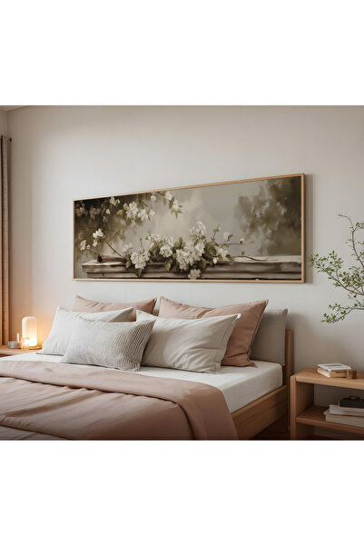Tuba Decor Tek Parça Gerçek Ahşap Yatay Panorama Çerçeveli Tablo