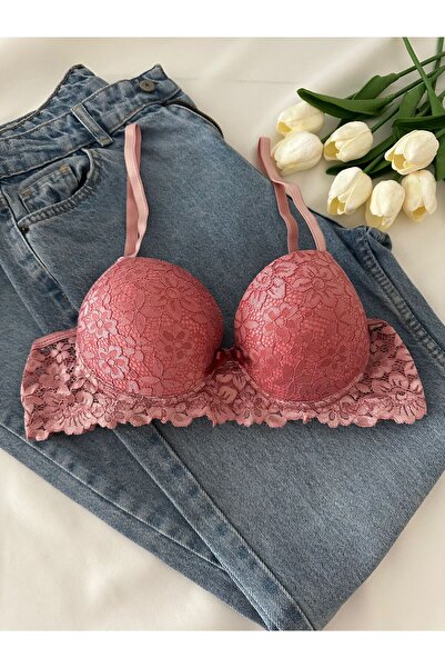 Gold Night Sutien moale cu umplutură Push Up, cu dantelă cupe, pentru femei, ...