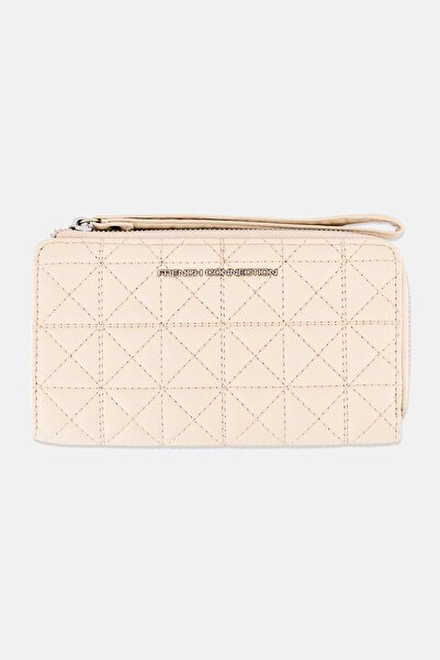 French Connection Women Quilted Purse, Cream