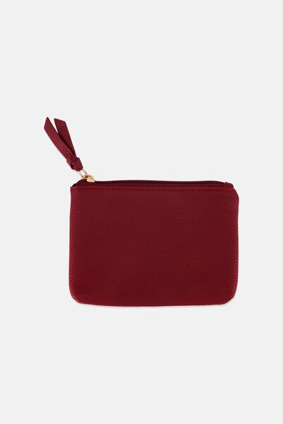 Caracol Women Plain Leather Wallet 10 H x 14 L x 1,5 W cm, Red