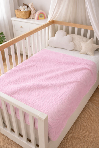 Sabia 100% قطن قماش موسلين قماش بيكي طبقات للأطفال وغطاء 100x160 سم