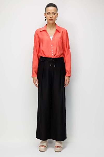 Ekol Pantaloni din material textil İp K curea i B wide-leg