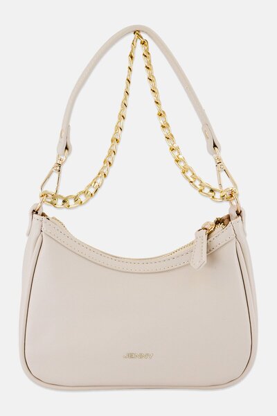 Jenny Women Brand Logo Mini Handbag, Beige