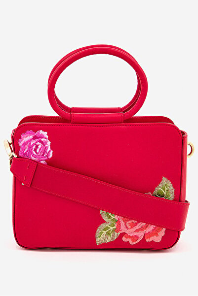 Blumarine حقيبة يد نسائية من ميزون، حمراء