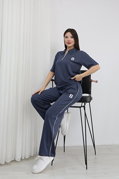 sportiness διακοσμητικό ρέλι Σετ φόρμας με φερμουάρ και λαιμόκοψη πόλο