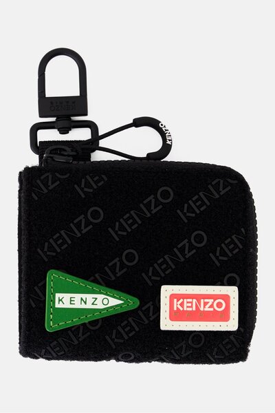 Kenzo Men Brand Logo Tiny Clutch Wallet, Black