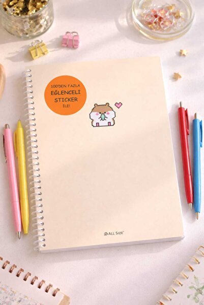 Ozzy Тверда обкладинка зі спіральною палітуркою, наклейками, клітинкою 17X24 ...