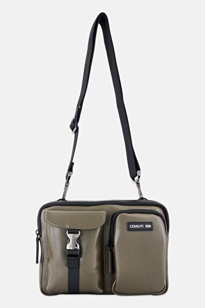 Cerruti 1881 Men Brand Logo Cross Body, Washed Olive